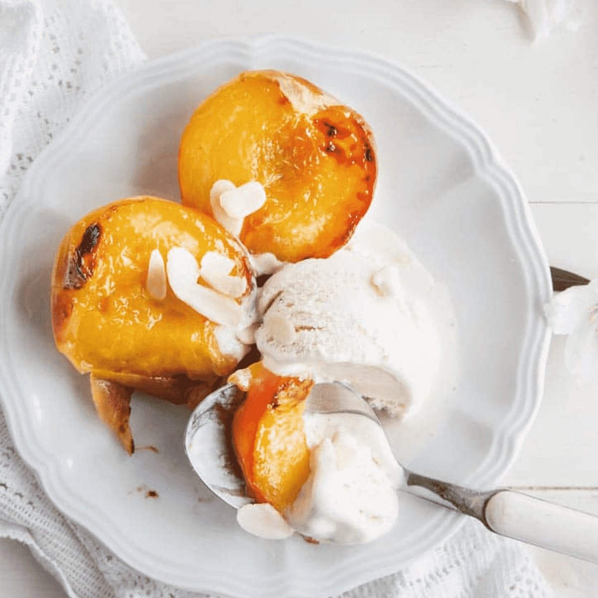 Almond Grilled Peaches Cream Vegan Gf Almond Grilled Peaches Cream Vegan Gf