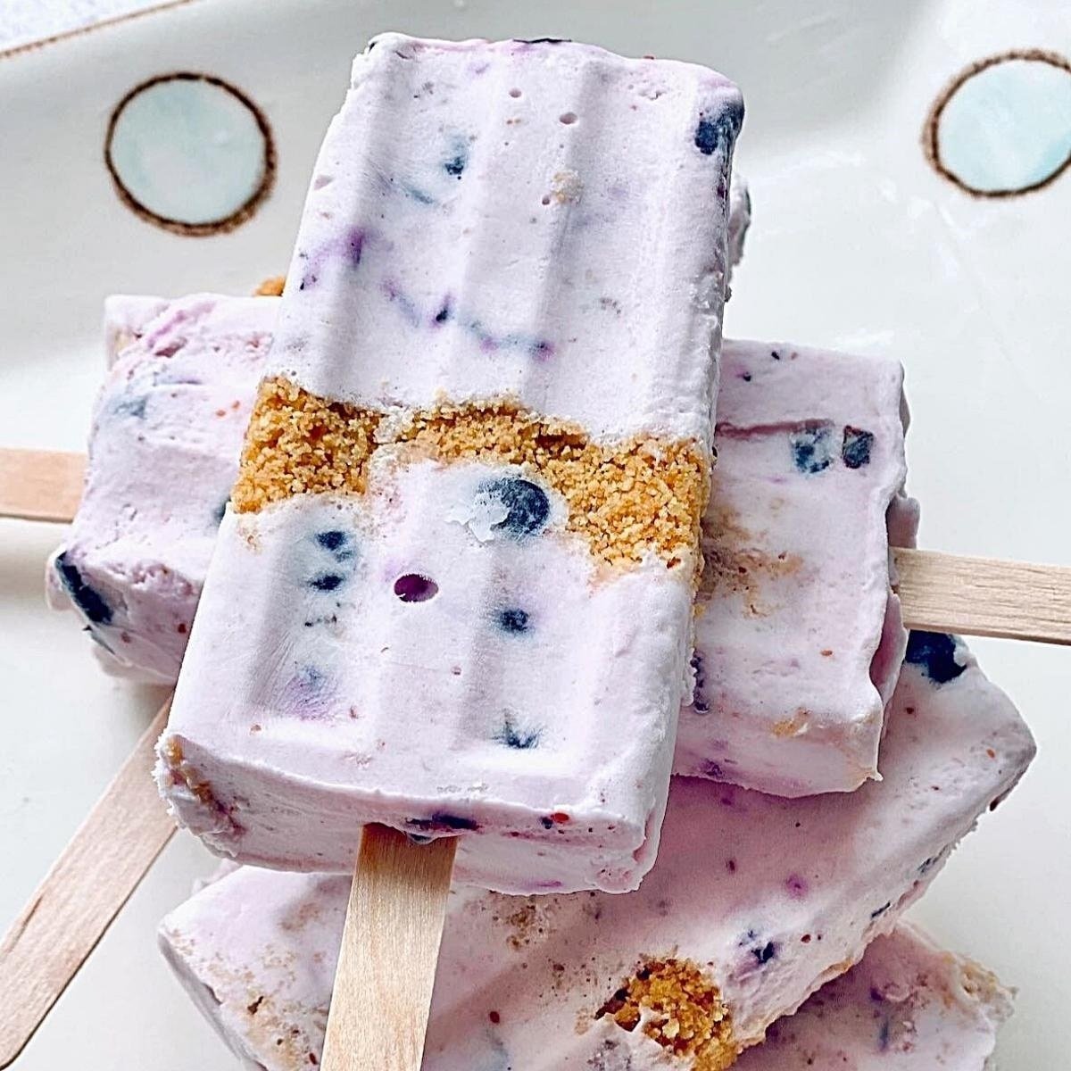 Blueberry Cheesecake Popsicles