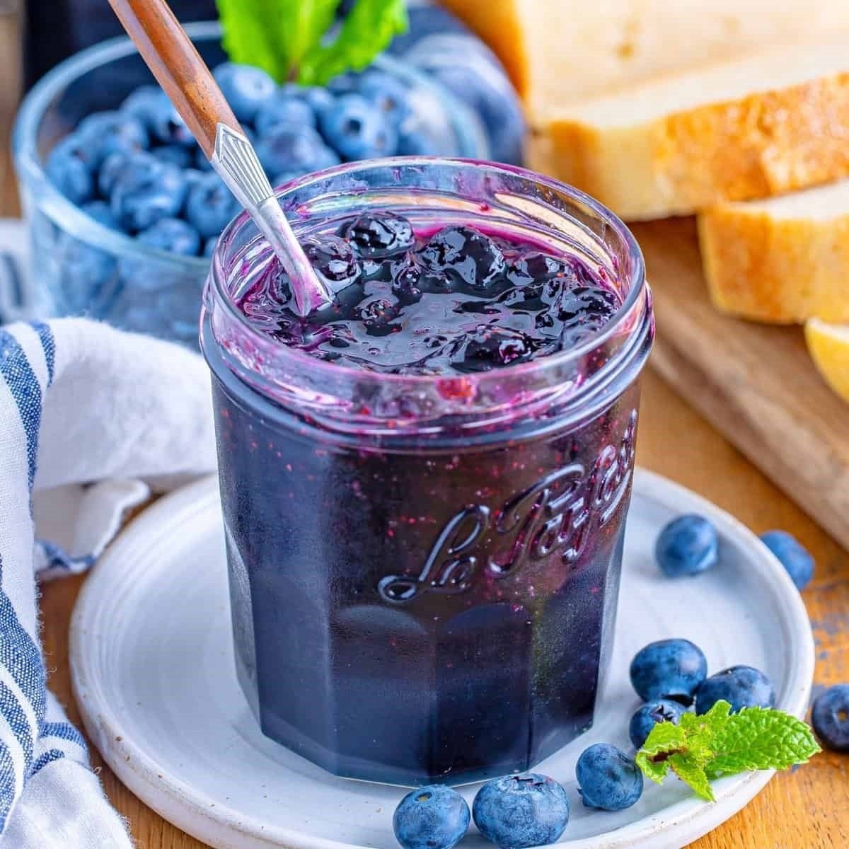 Blueberry Jam With Fresh Or Frozen Berries