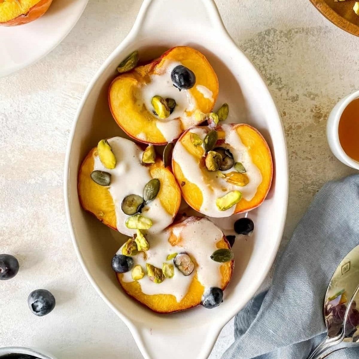 Grilled Peaches With Coconut Cream Low Histamine Vegan Gf Df Grilled Peaches With Coconut Cream Low Histamine Vegan Gf Df