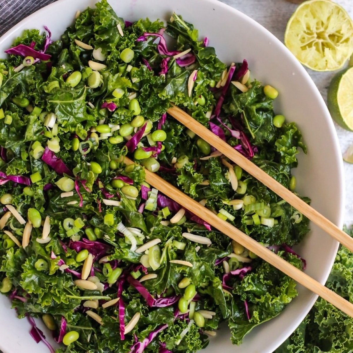 Kale Salad With Sesame Lime Dressing