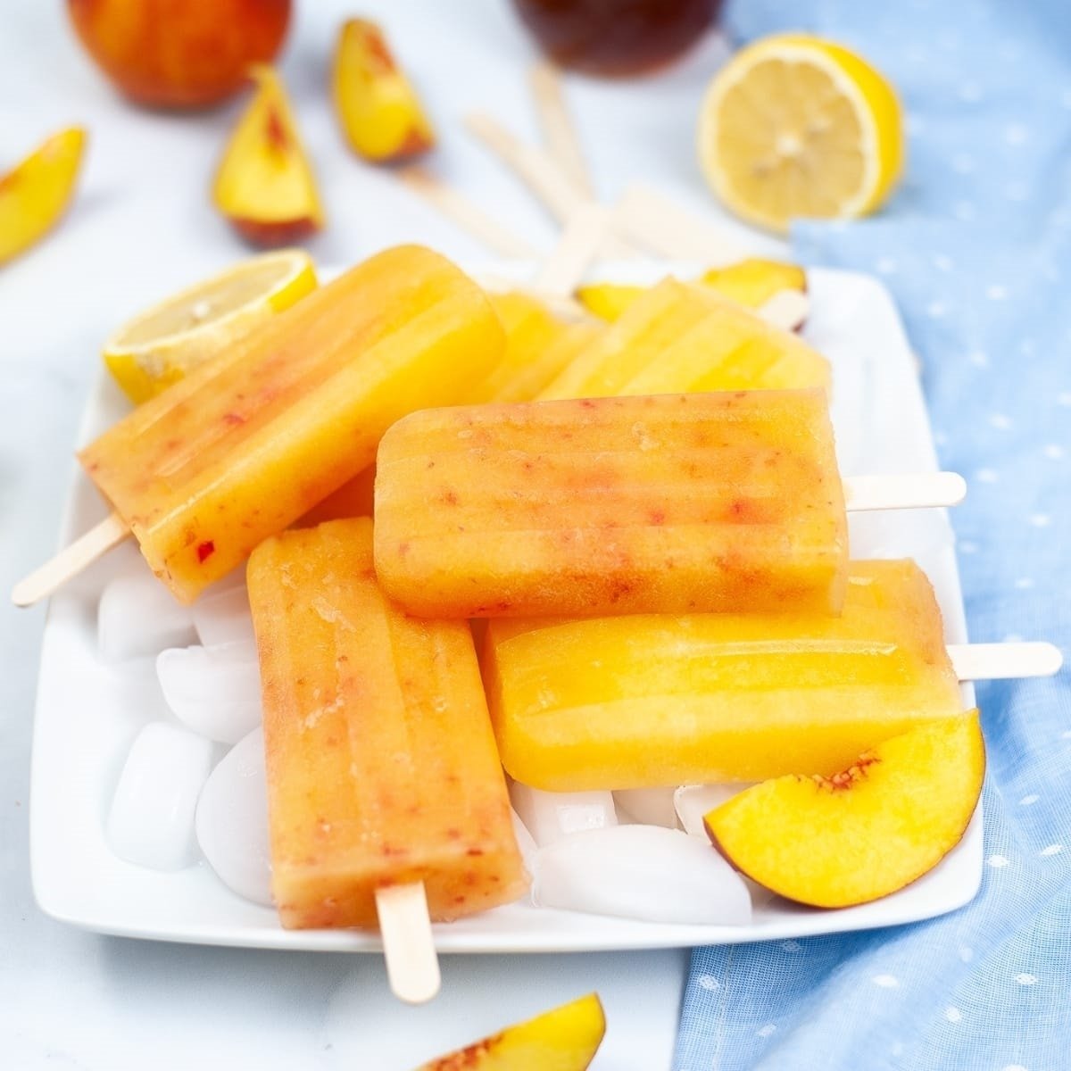 Peach Lemonade Popsicles Honey
