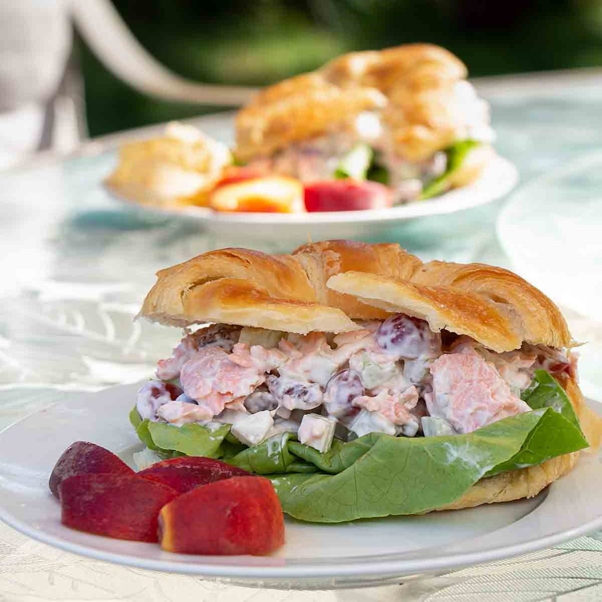 Salmon Salad With Grapes And Pecans